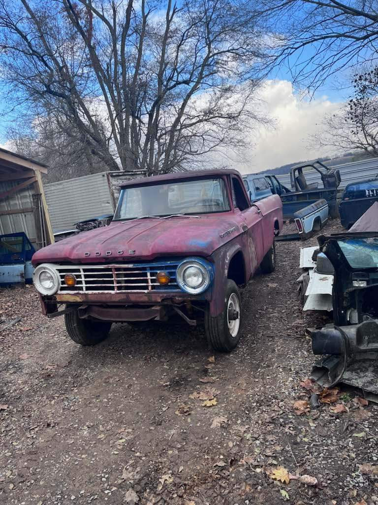 zero geared 1967 red dodge sweptline 3/4 ton pickup 4x4