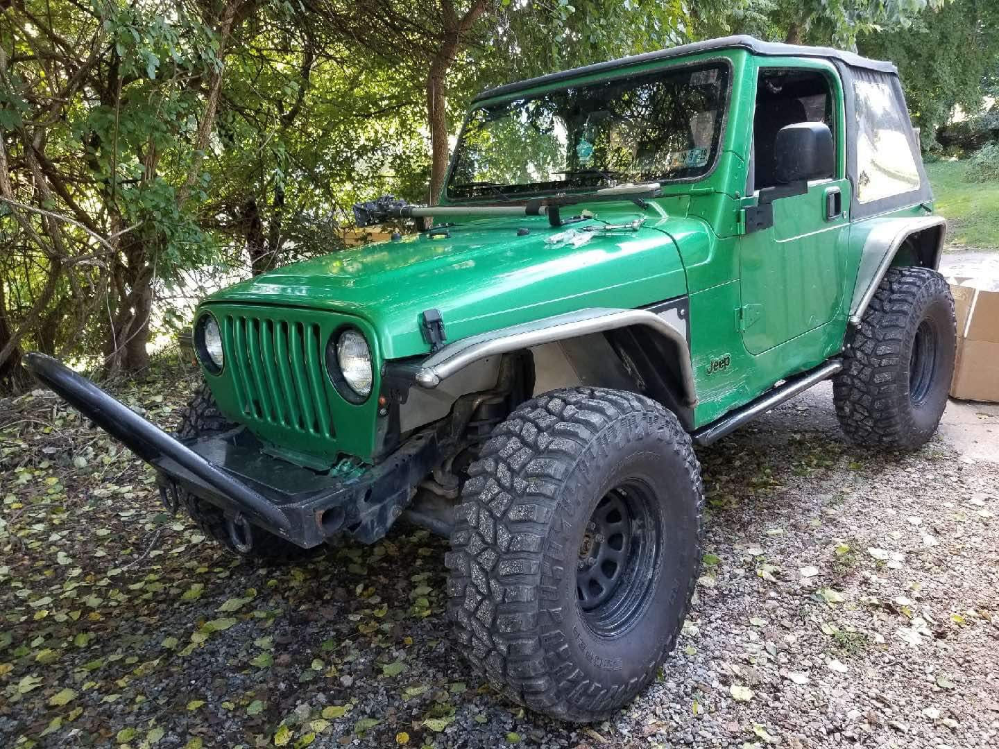 zero geared Jeep TJ used jeep parts green Jeep TJ